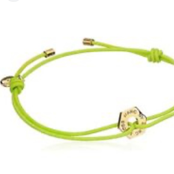 Marc By Marc Jacobs Bolt Friendship Stretch Bracelet - Toucan Green New With Tag - Picture 2 of 4